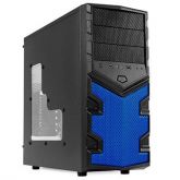 GABINETE GAME G-FIRE HTX008L06S S/FONTE PTO/AZUL 3 BAIAS